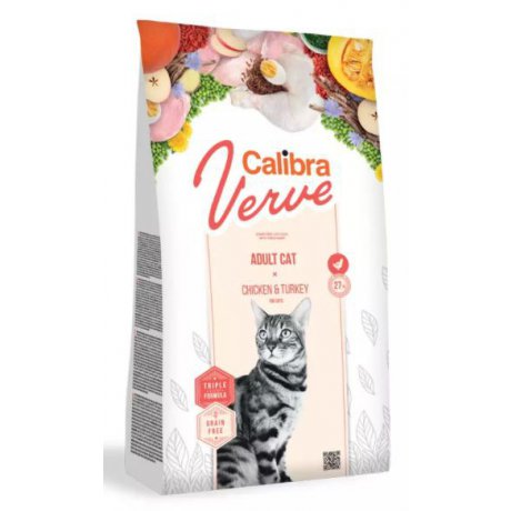 Calibra Cat Verve GF Adult Chicken & Turkey 1.5kg - Karma bezzbożowa dla dorosłych kotów