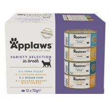 Applaws Cat Pakiet 12 x 70g - Mieszany lub Rybny