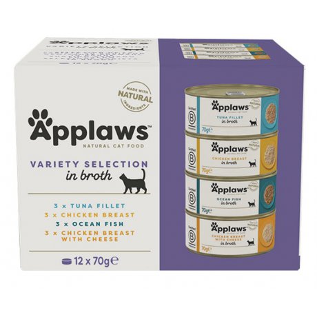 Applaws Cat Pakiet 12 x 70g - Mieszany lub Rybny