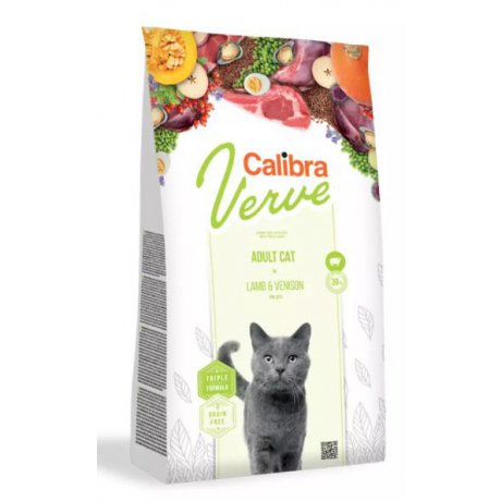 Calibra Cat Verve GF Adult Lamb & Venison 8+ 3.5kg - Karma bezzbożowa dla seniorów