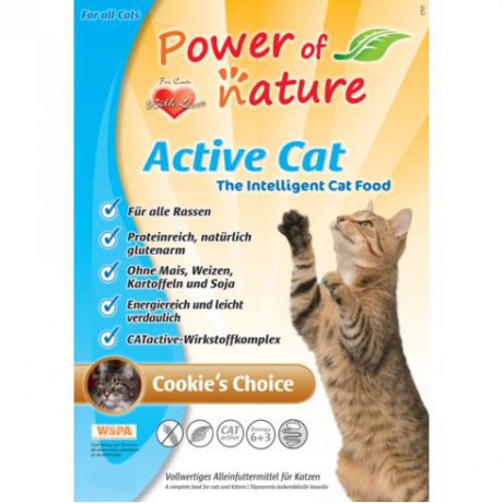 Power of Nature Active Cat Cookies Choice kurczak i brązowy ryż