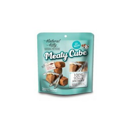 Natural Kitty Meaty Cube Przysmak dla Psa lub Kota z Tuńczykiem i Anchois 60g