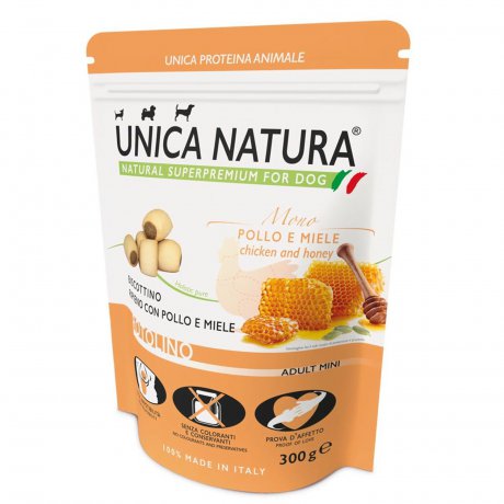 Unica Natura Adult All Breeds Mono monoproteinowe ciastka z kurczakiem 300g