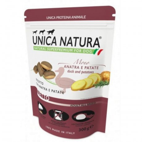 Unica Natura Adult All Breeds Mono monoproteinowe ciastka z kaczką i ziemniakami 300g