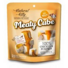 Natural Kitty Przysmak dla Psa i Kota z Kurczakiem i Dynią 60g - Meaty Cube