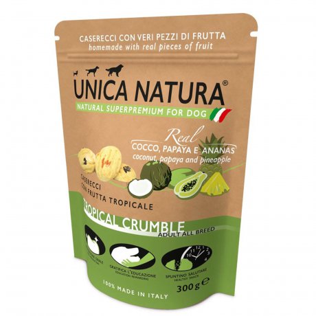 Unica Natura Adult All Breeds Ciasteczka z owocami tropikalnymi 300g