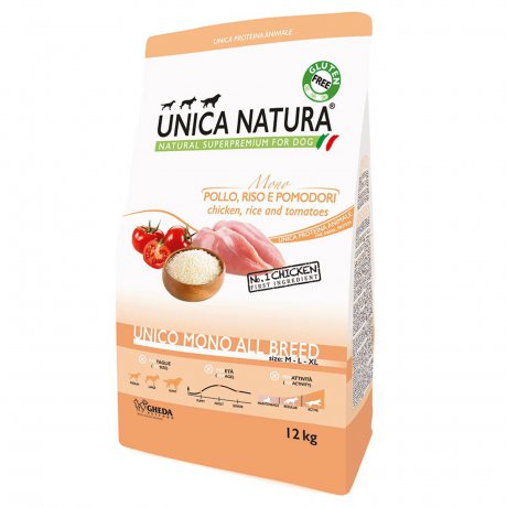 Unica Natura Unico Mono Chicken All Breed monobiałkowa karma z kurczakiem dla psów średnich